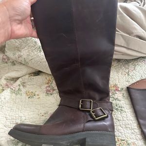 Lucky Brand all leather Riding Tall Boots. Rich chocolate brown size 7.5.
